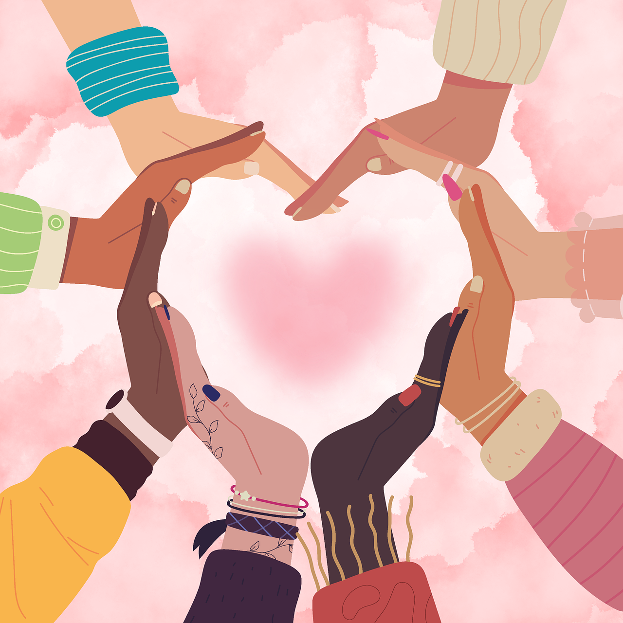 hands create a heart