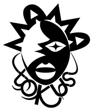 Mama Tokus logo of a black and white thing