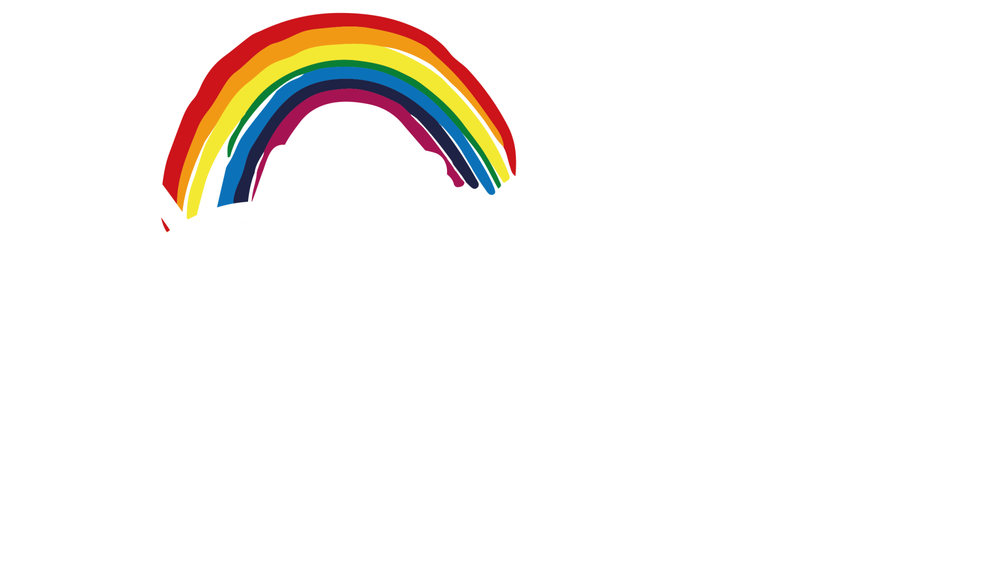 Rainbow mind logo white