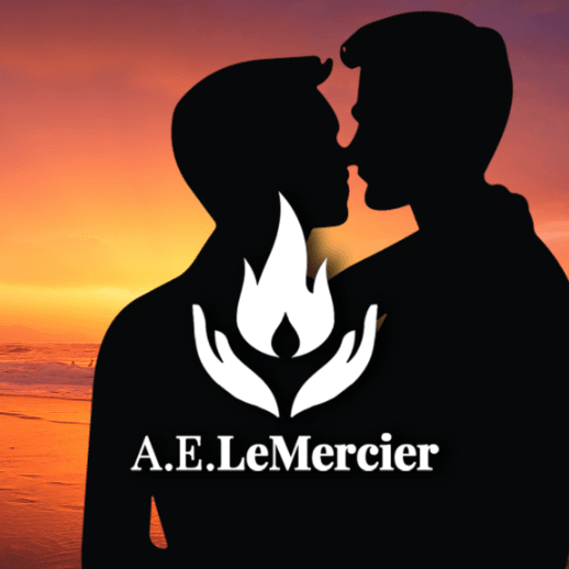 Queer Romantic Logo for A.E. LeMercier Books