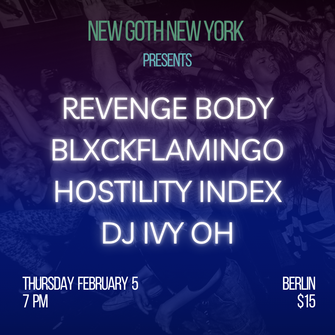 new goth new york december show with darkwave, post-punk, goth bands